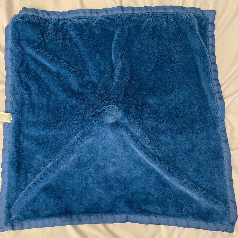 Cloud Island Gray Dog Blue Security Blanket White Stars Lovey 29x28.5” - Picture 10 of 14